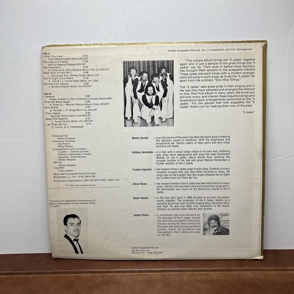 Golden Acappella Records, The 5 Jades, The Past Is In The Future LP Vinyl Record - Picture 2 of 4